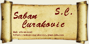 Šaban Curaković vizit kartica